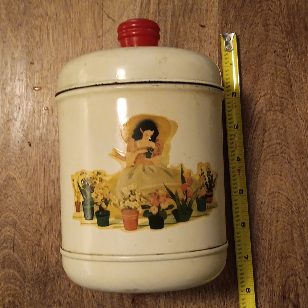 Vintage Tin Storage Container - Picture 4 of 13